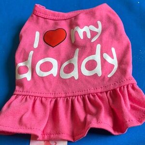 FINAL MARKDOWN I love my daddy doggy dress xs nwt
